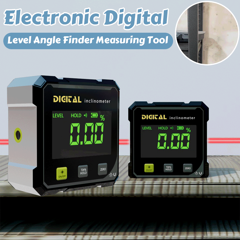 🔥4-Side Magnetic Digital Angle Gauge with Laser