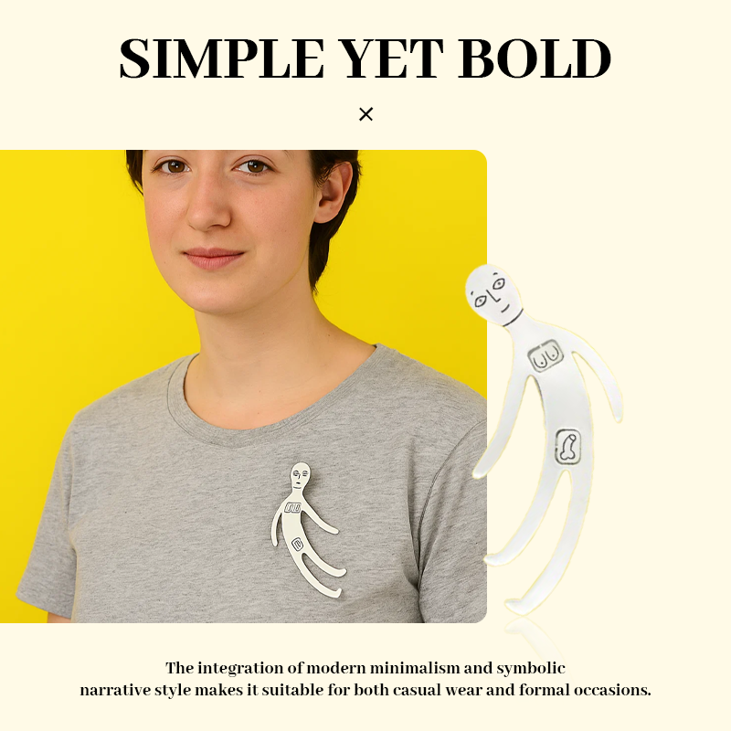 🌌 Gender-Bender Silver Brooch