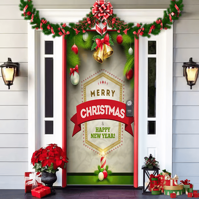 ๐๐2025 Christmas and Halloween front door decoration