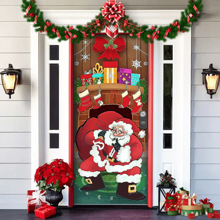 ๐๐2025 Christmas and Halloween front door decoration