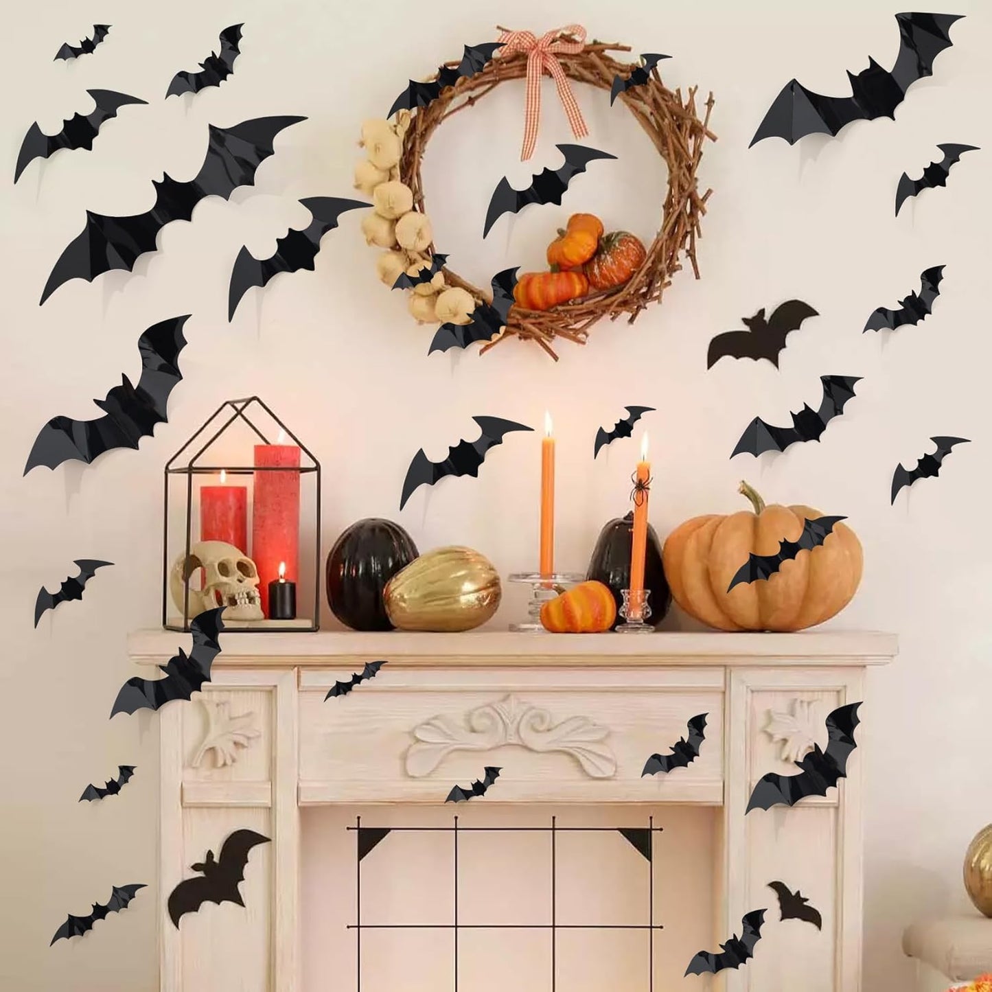 š„On Saleš„12pcs/set 3D Bat Design LED Decoration