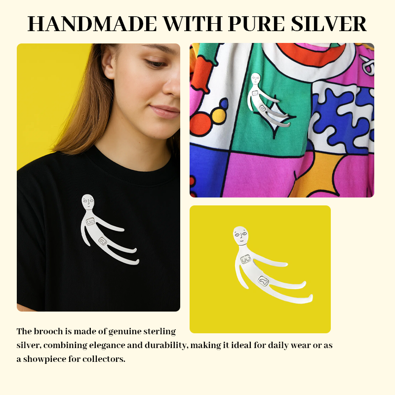 🌌 Gender-Bender Silver Brooch