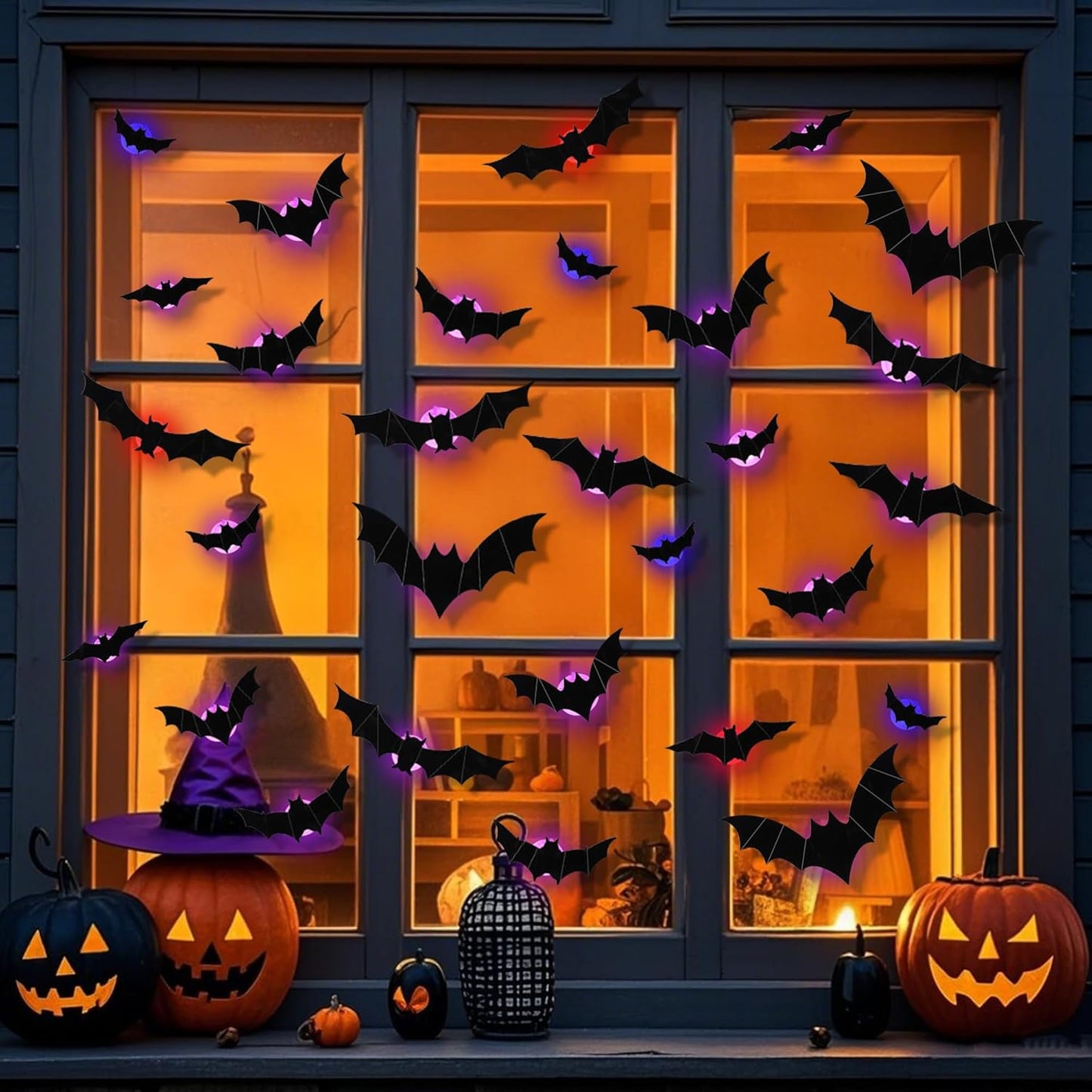 š„On Saleš„12pcs/set 3D Bat Design LED Decoration