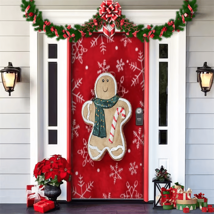 ๐๐2025 Christmas and Halloween front door decoration