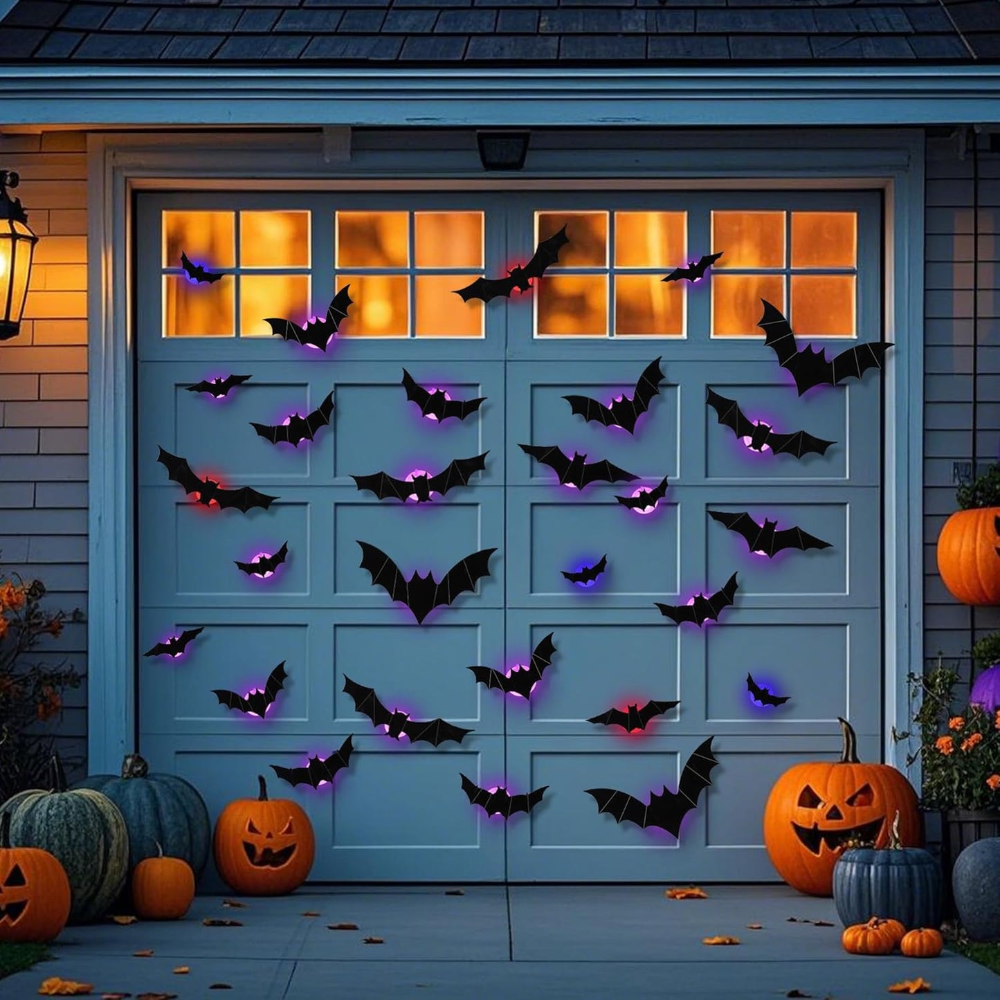 š„On Saleš„12pcs/set 3D Bat Design LED Decoration