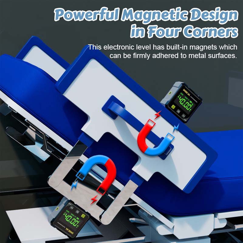 🔥4-Side Magnetic Digital Angle Gauge with Laser