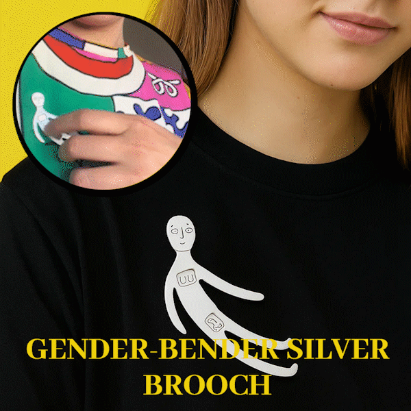 🌌 Gender-Bender Silver Brooch