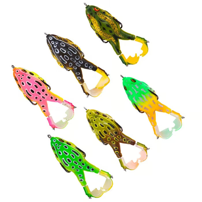 Simulation 3D Eyes Double Propeller Frog Soft Bait Soft Silicone Fish Bait