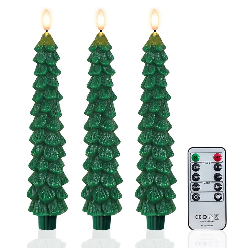 🔥 Early Christmas Sale 49% OFF 🌲Christmas Tree Flameless Taper Candle Lights with Remote Control