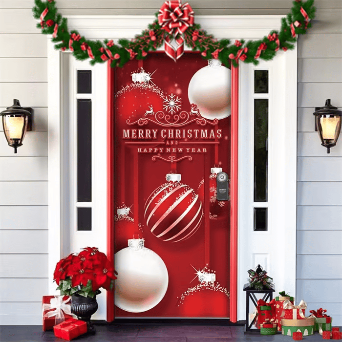 ๐๐2025 Christmas and Halloween front door decoration