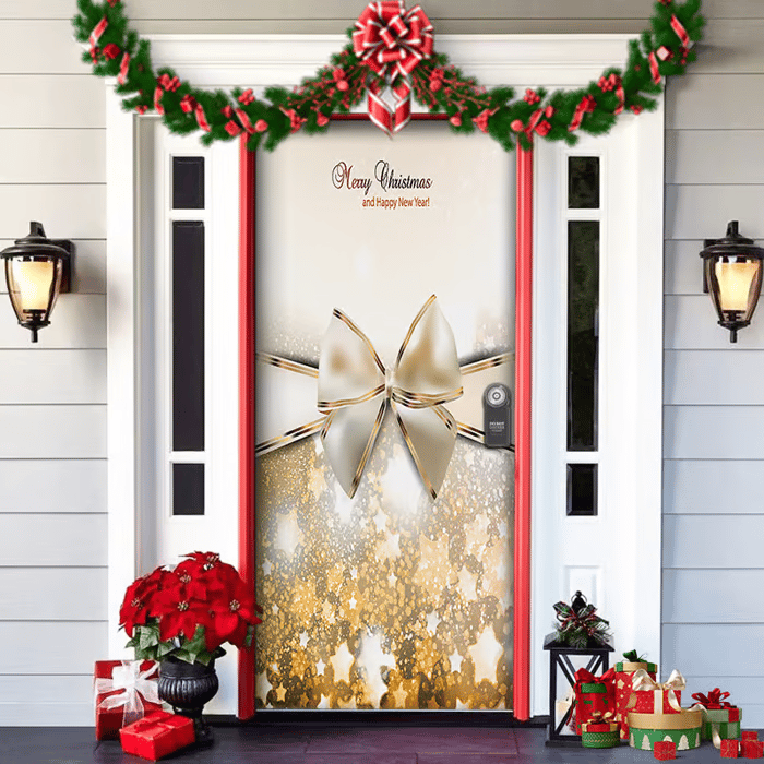 ๐๐2025 Christmas and Halloween front door decoration