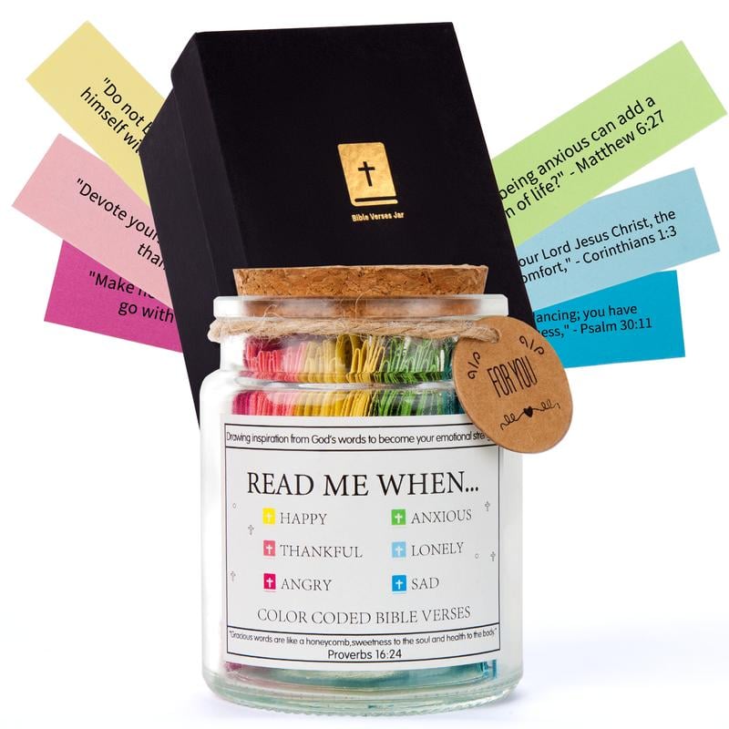 ✨✝️Inspirational Bible Verses Jar 🎁 A Reminder of God's Words💖