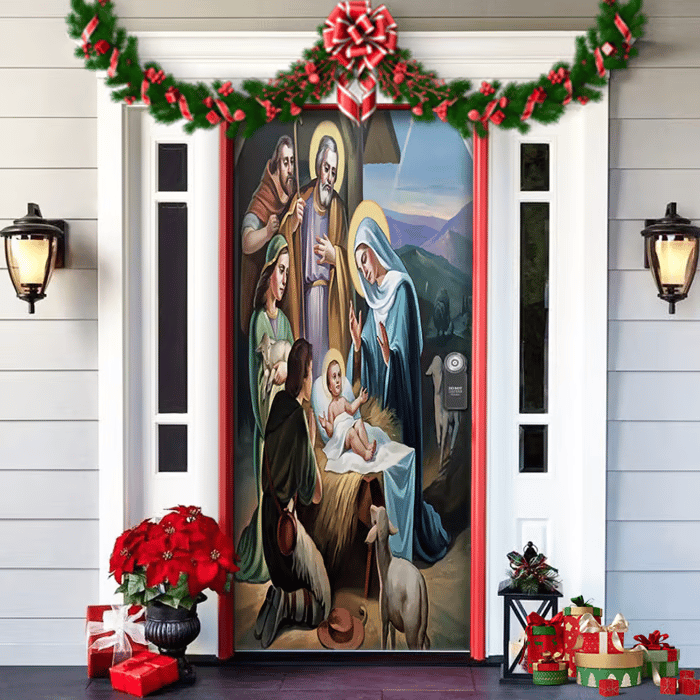 ๐๐2025 Christmas and Halloween front door decoration