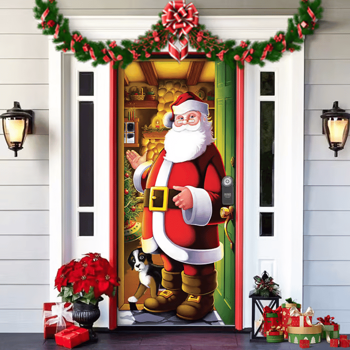 ๐๐2025 Christmas and Halloween front door decoration