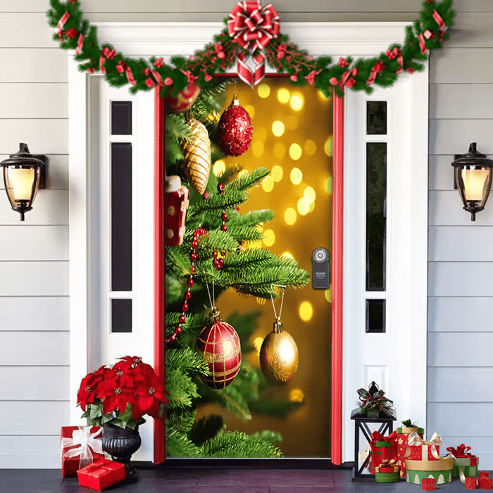 ๐๐2025 Christmas and Halloween front door decoration