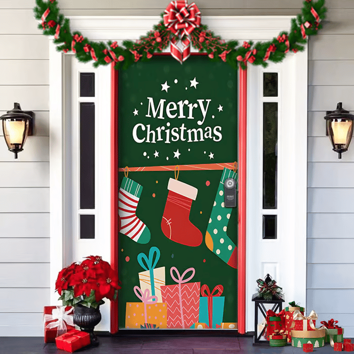 ๐๐2025 Christmas and Halloween front door decoration