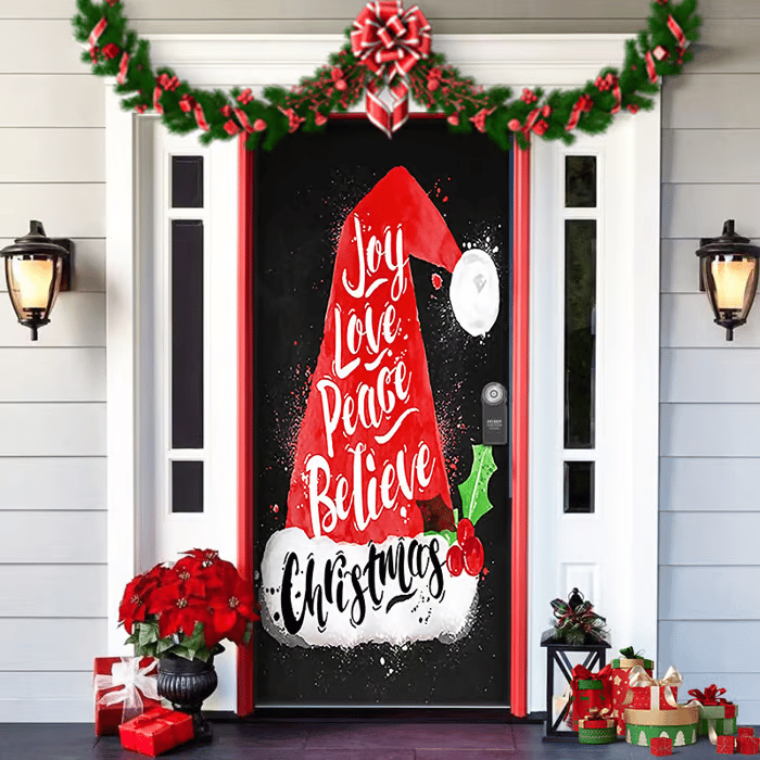 ๐๐2025 Christmas and Halloween front door decoration