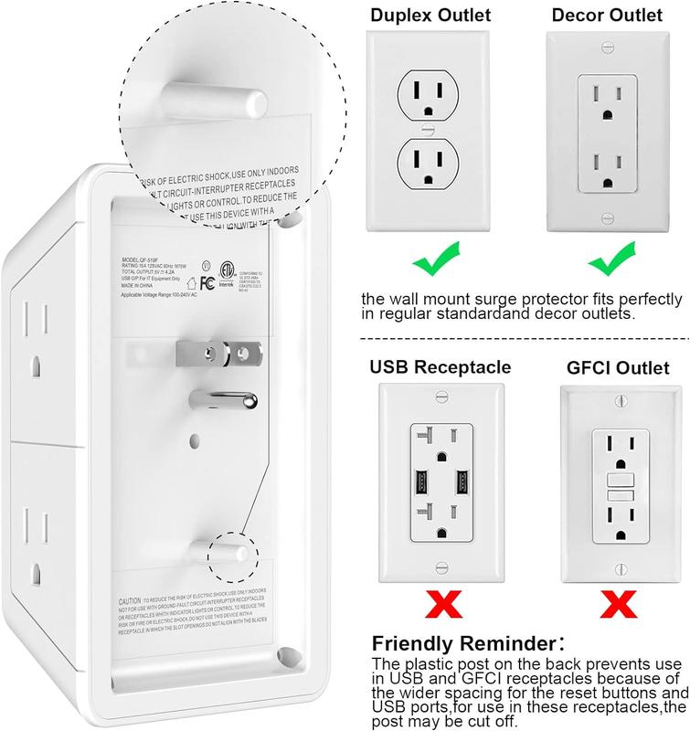 ๐โก 9-in-1 Multi Plug Outlet Wall Charger ๐