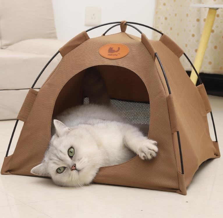 🐾🏕️ Foldable Pet Tent with Cozy Mat