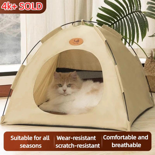 🐾🏕️ Foldable Pet Tent with Cozy Mat