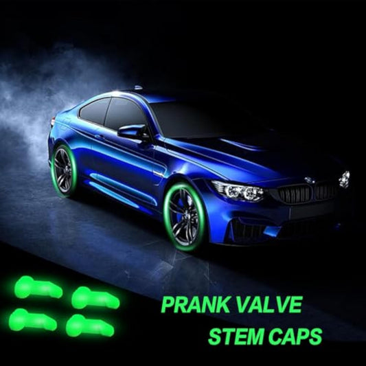 ❤️Highly recommended💥Funny Glow in The Dark Prank Valve Stem Caps Prank